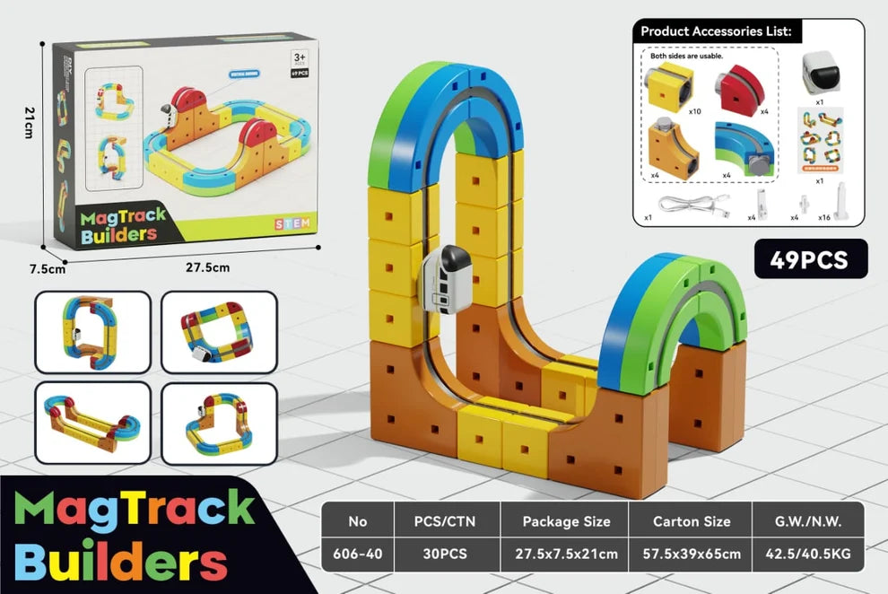 DIY Magnetic Rail Train Track Set for Kids