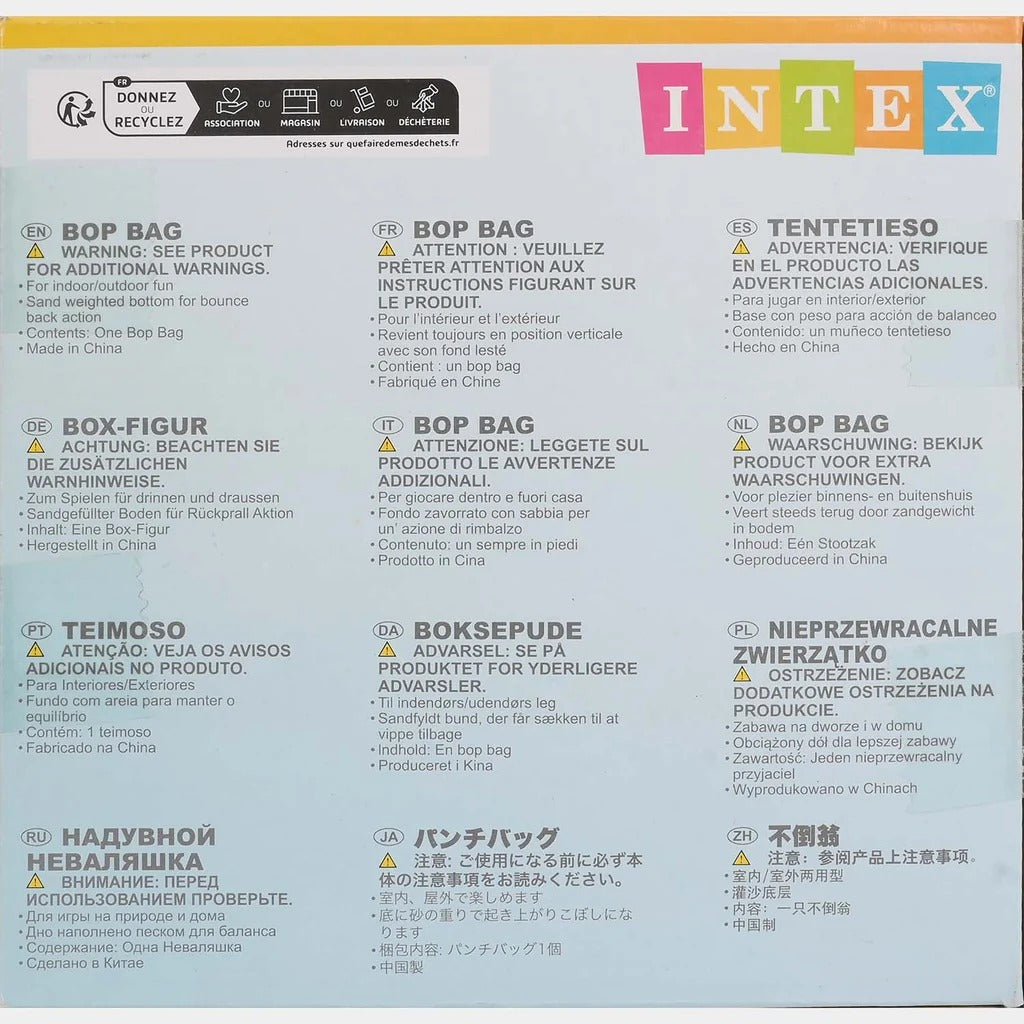Intex 3D Bop Inflatable Punching Boxing Bag Dino