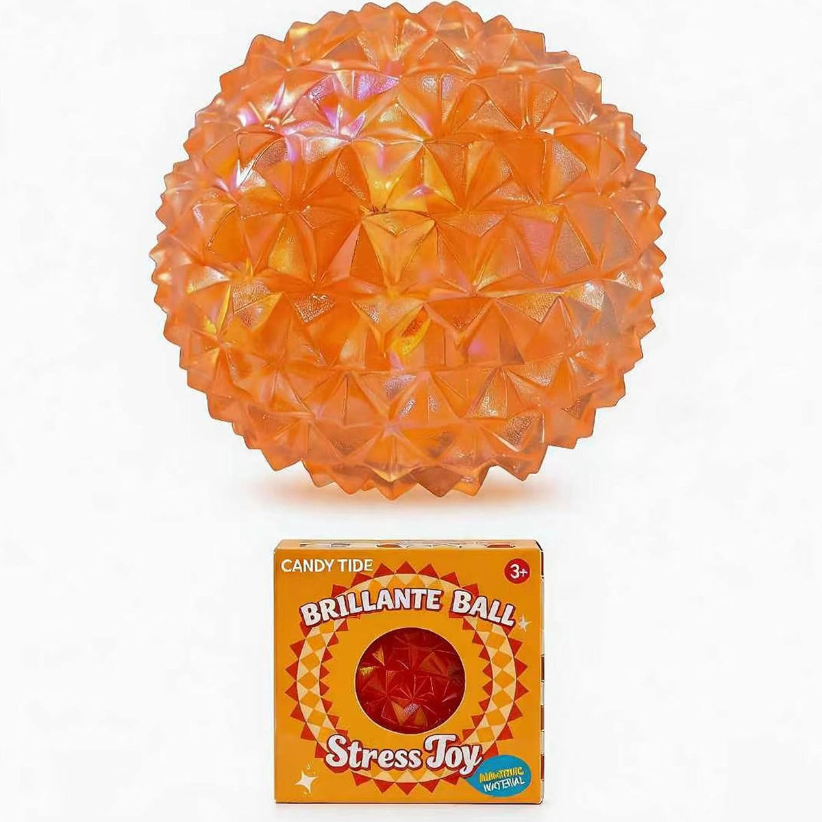 Brilliant Ball Stress Toy – Colorful Sensory Squeeze Ball