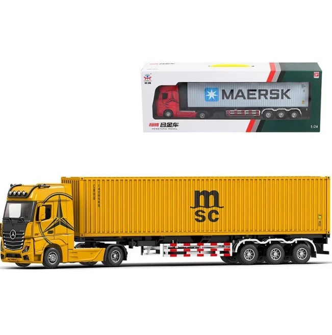 1:50 Scale Alloy Scania Container Truck Model – Pull-Back with 3 Opening Doors
