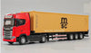 1:32 Scania Alloy Container Truck Model with Lights, Sound & Pull-Back Action