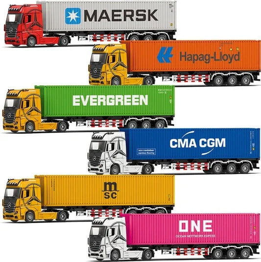 1:50 Scale Alloy Scania Container Truck Model – Pull-Back with 3 Opening Doors