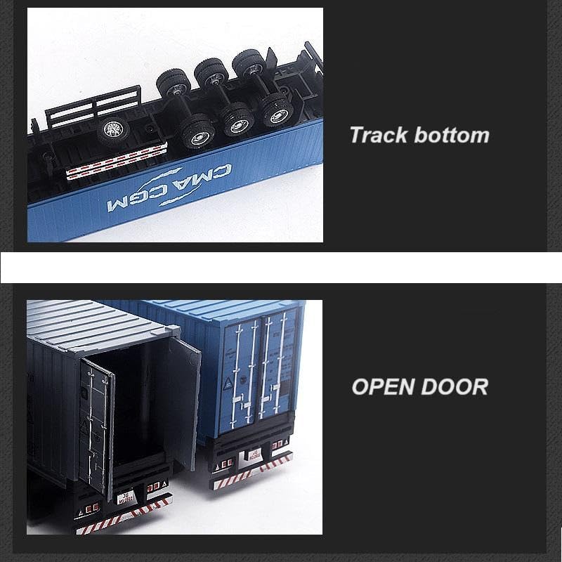 1:32 Scania Alloy Container Truck Model with Lights, Sound & Pull-Back Action