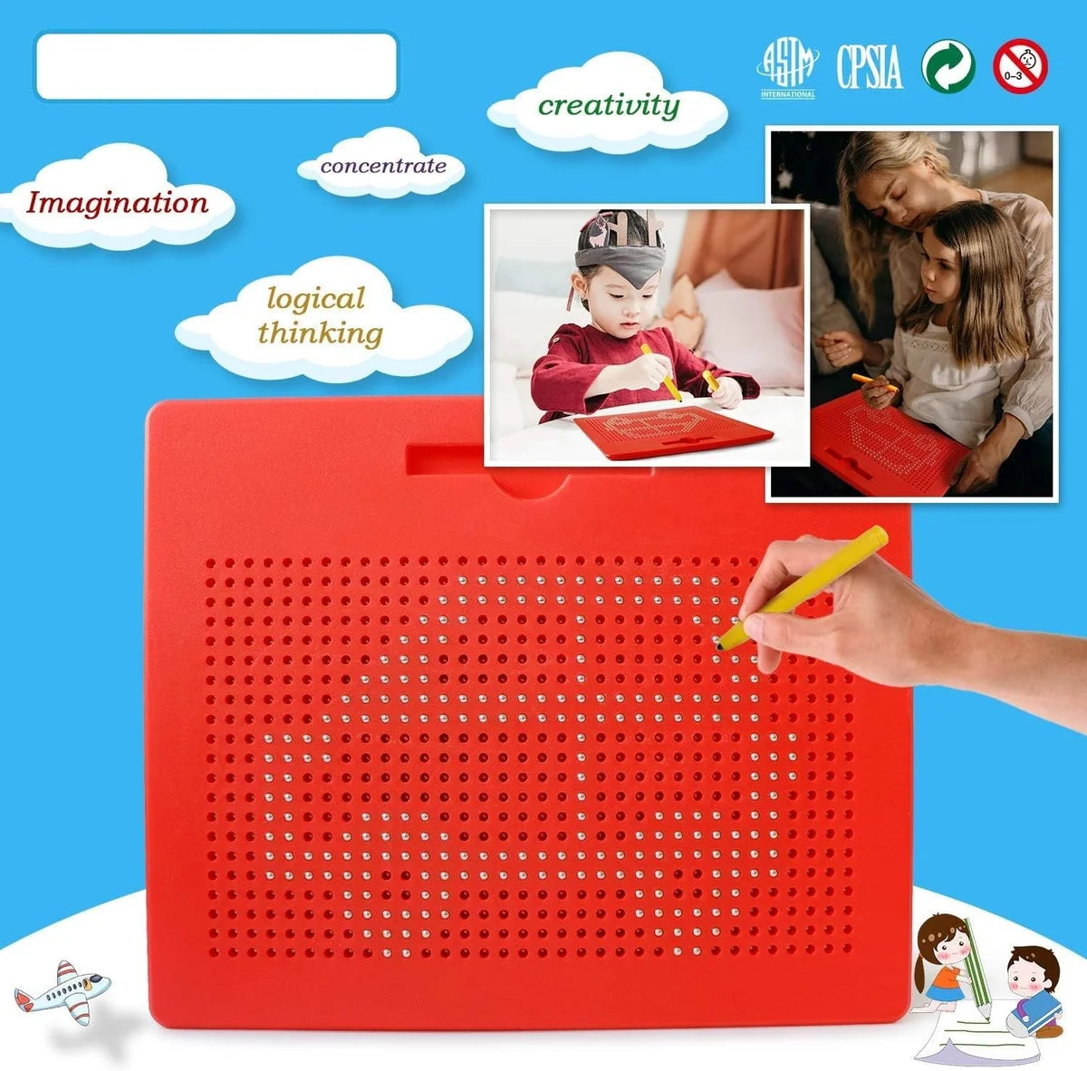 12 Inches Magnetic Drawing Board For Kids
