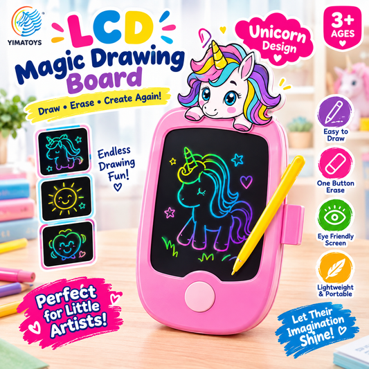 LCD Magic Drawing Board – Unicorn Design
