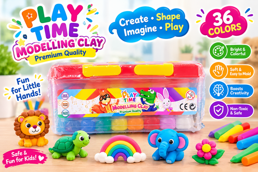 🎨 Play Time Modelling Clay – 36 Colors