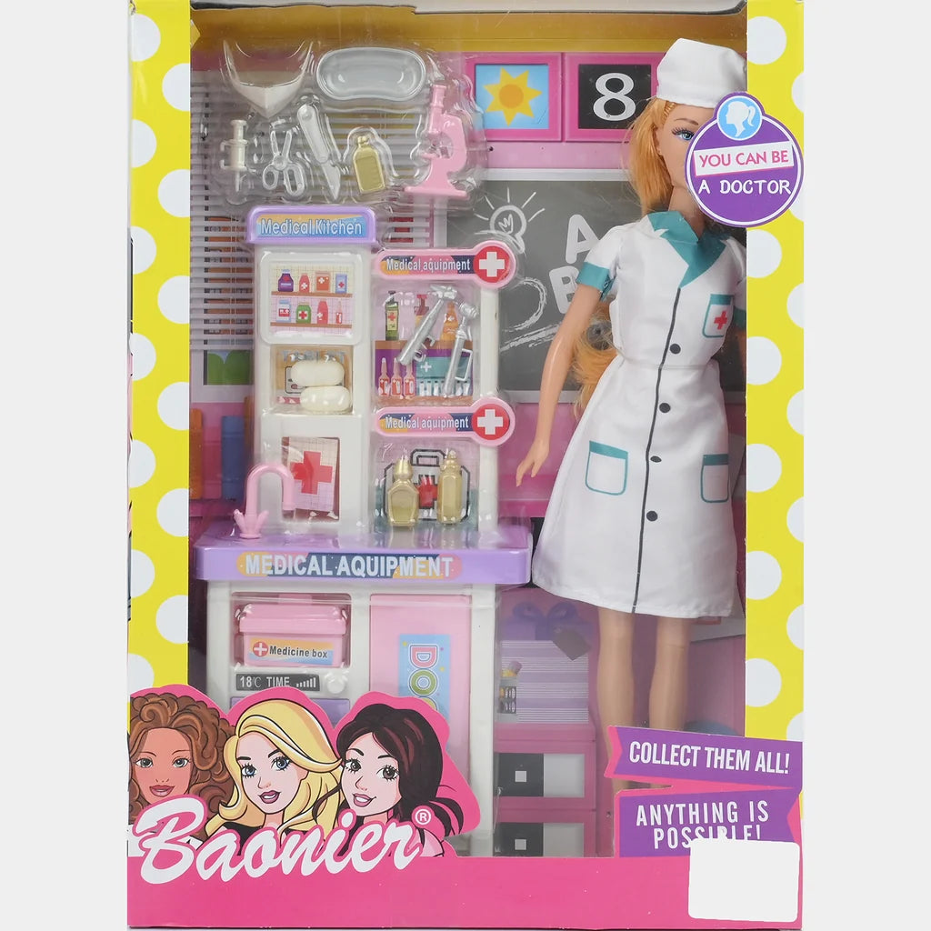 11.5 Inch Doll With Medical Table