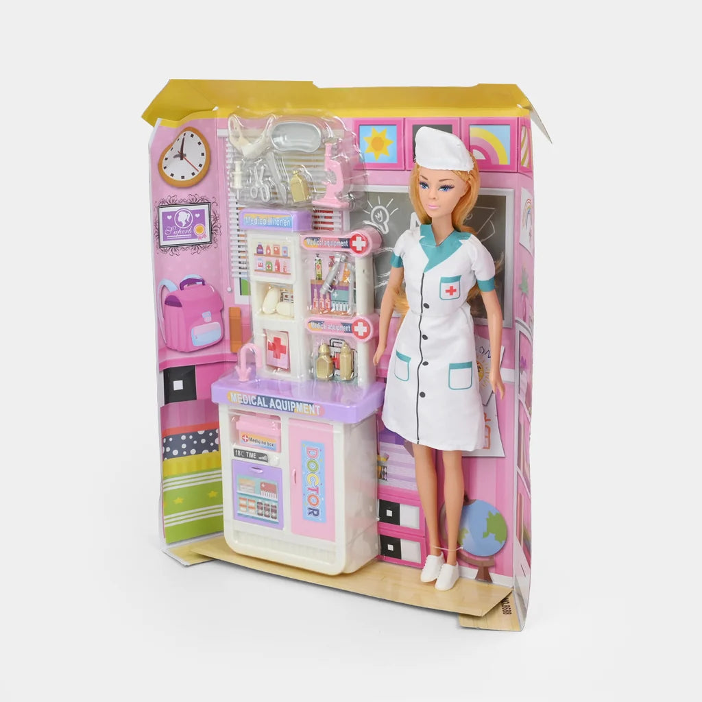 11.5 Inch Doll With Medical Table