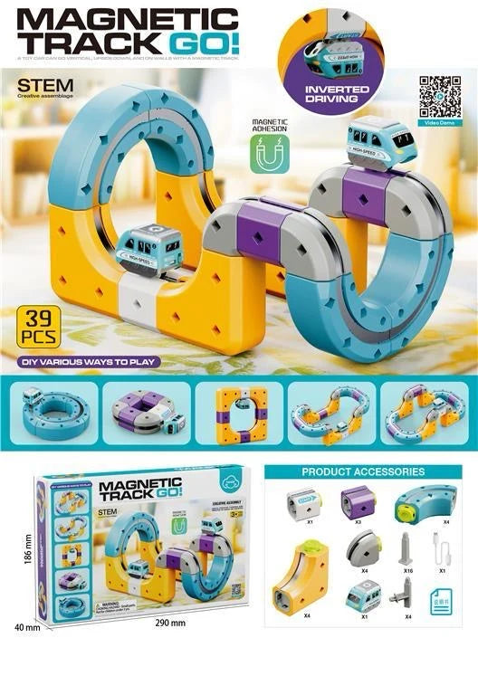 DIY Magnetic Rail Train Track Set for Kids