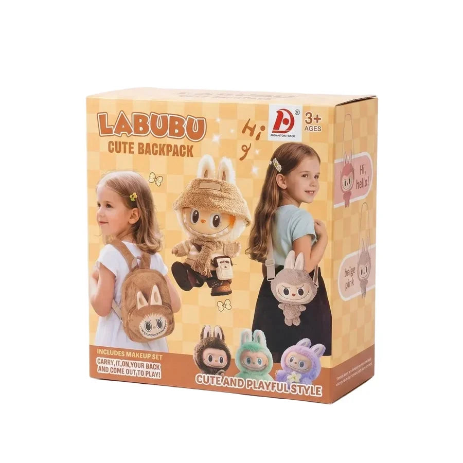 Labubu Cute Backpack Includes Makeupset for Girls