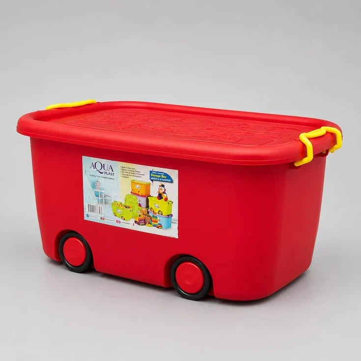 Aqua Plast Large Wheeled Storage Box – Red