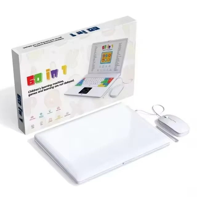 Multi-Functional 60 Activities Kids Learning Laptop – White