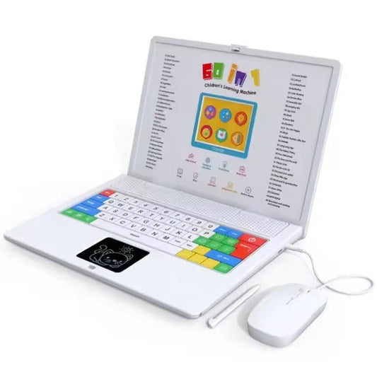 Multi-Functional 60 Activities Kids Learning Laptop – White