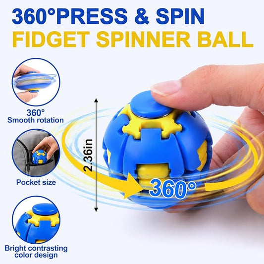 360° Press & Spin Fidget Spinner Ball