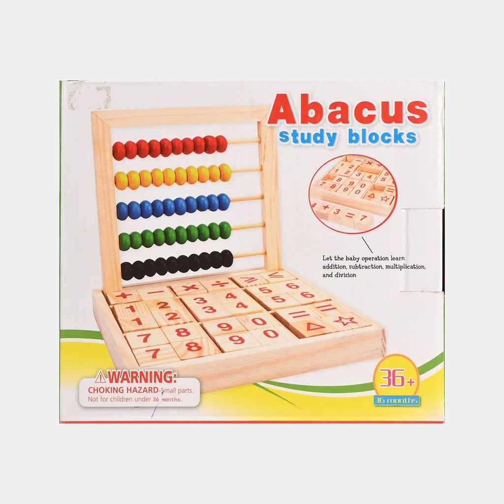Wooden Abacus Study Blocks Toy