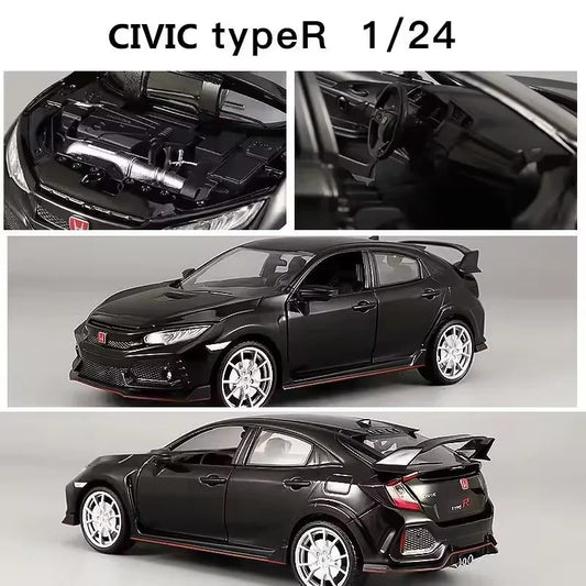 Honda Civic Type R Sports Car Die-Cast Model – Black