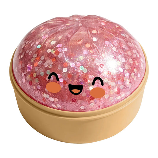 Pink Glitter Ice Cream Cone Squishy Toy