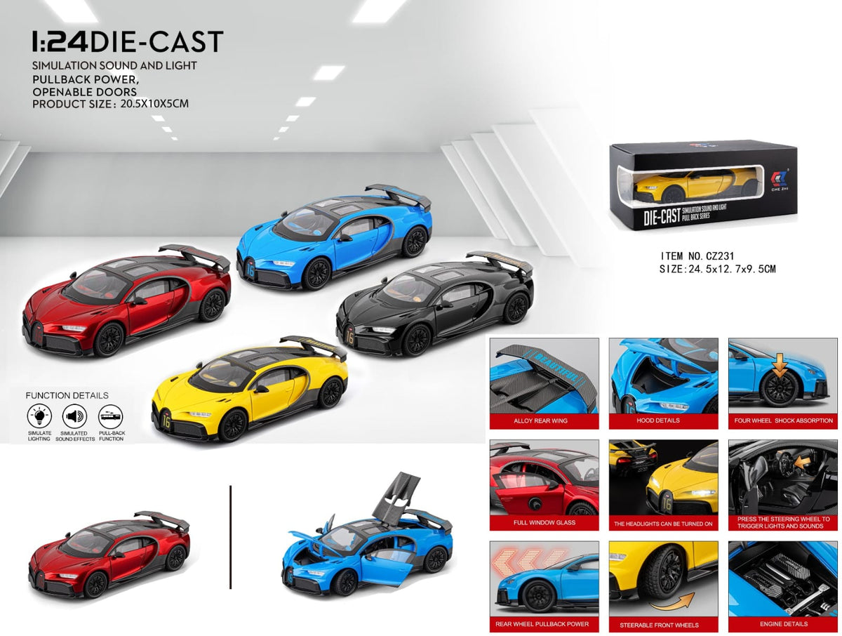 Bugatti Chiron 1:24 Die-Cast Model Car