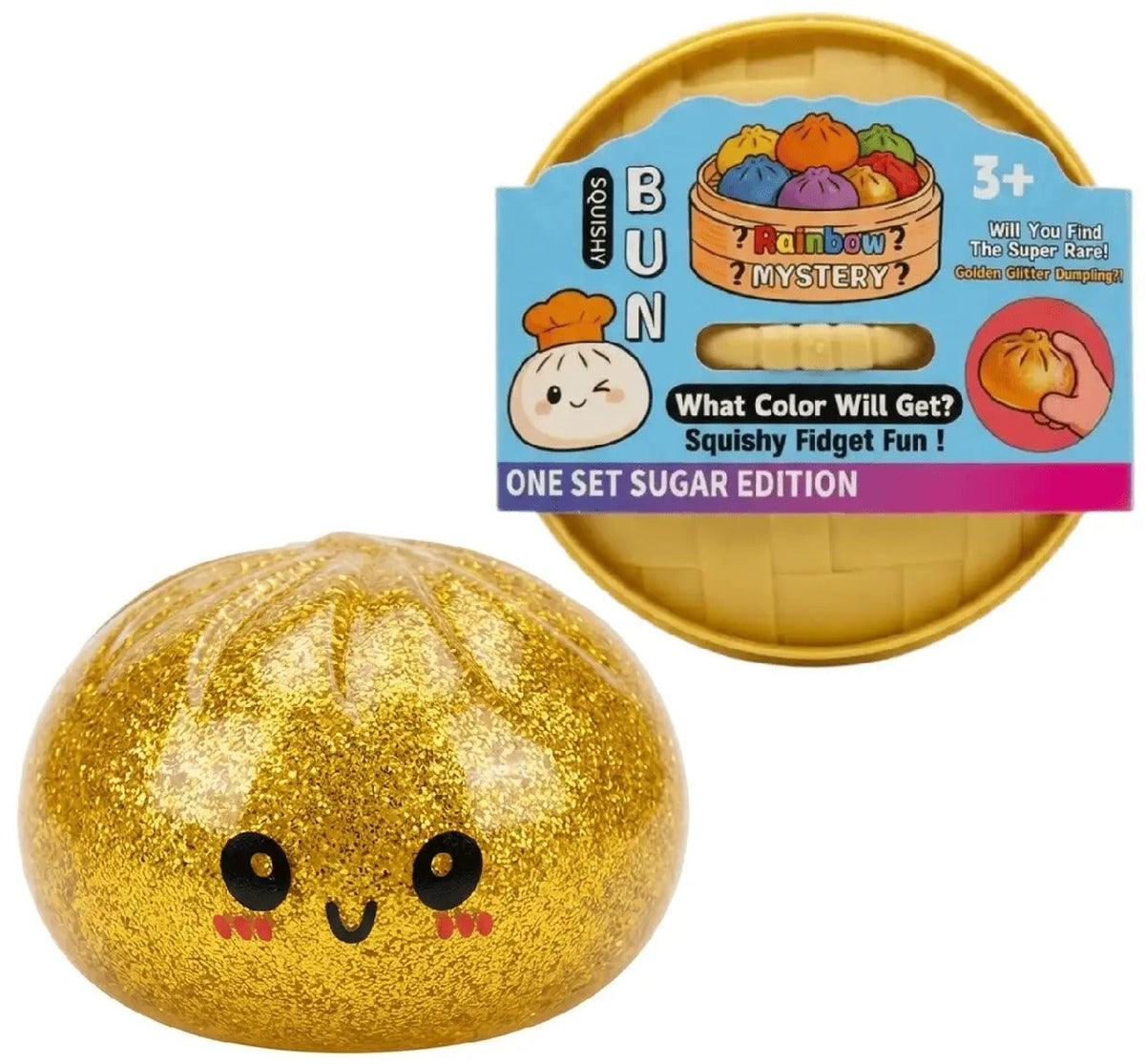 Rainbow Mystery Bun Squishy