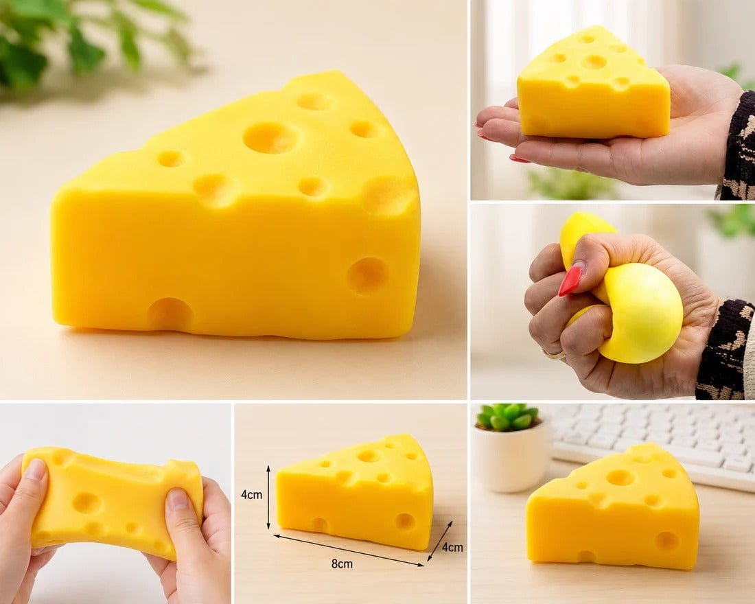 Cheese Squishy Toy – Cute Stress Relief Toy