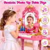 Girls Makeup Dressing Table with Stool, Light & Music