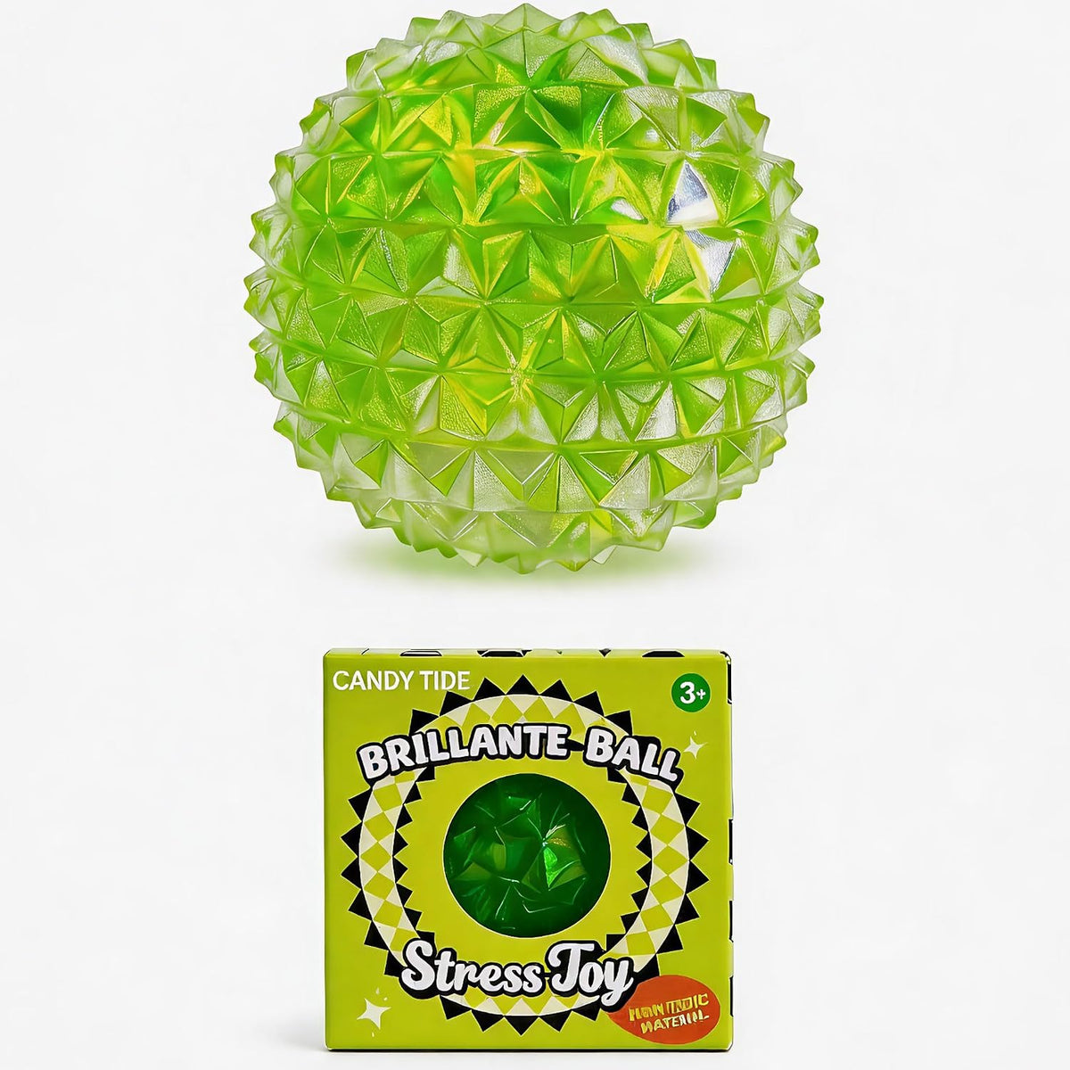 Brilliant Ball Stress Toy – Colorful Sensory Squeeze Ball
