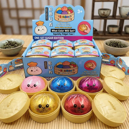 Glitter Pumpkin Squishy Toy – Cute Stress Relief Toy