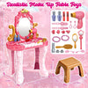 Girls Makeup Dressing Table with Stool, Light & Music