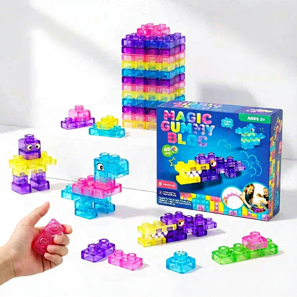 Magic Gummy Blocks – Colorful Building Blocks Set