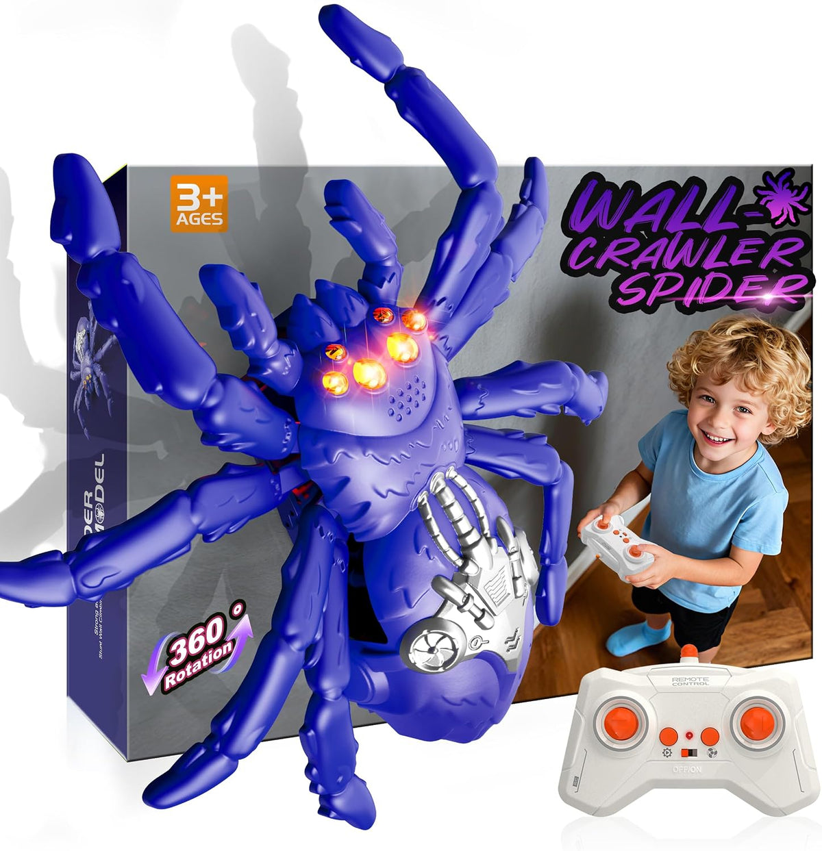 Remote Control Multi-Functional Wall Climbing Spider Toy