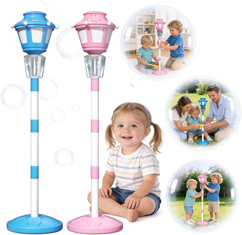 2-Pack Street Lamp Bubble Machine with Light