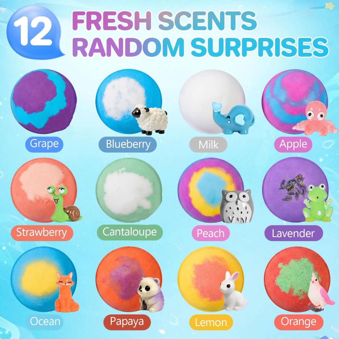 12-Piece Ocean Surprise Bath Bombs Gift Set