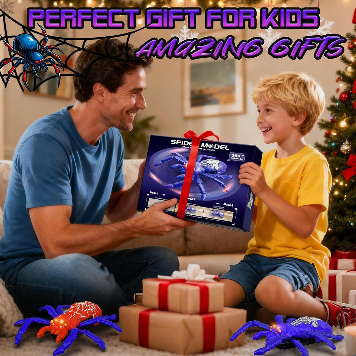 Remote Control Multi-Functional Wall Climbing Spider Toy