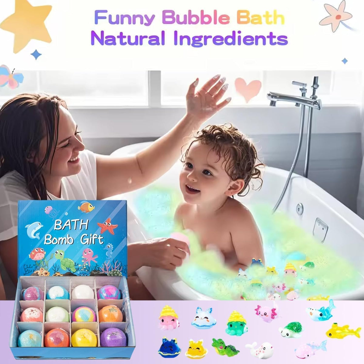 12-Piece Ocean Surprise Bath Bombs Gift Set